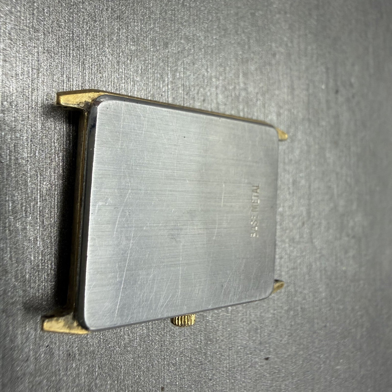 Wittnauer Tank Watch Men 25mm Champagne Dial Gold Tone Rectangle Vintage PARTS11
