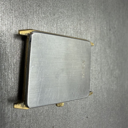 Wittnauer Tank Watch Men 25mm Champagne Dial Gold Tone Rectangle Vintage PARTS11