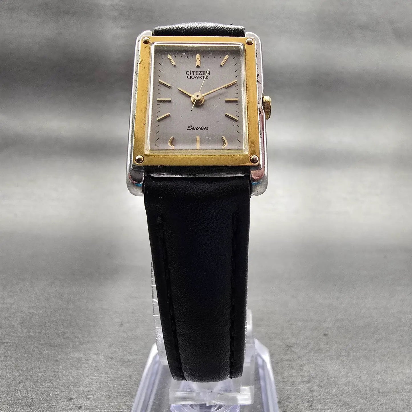 Citizen Seven Watch Women 20mm Silver Dial Two Tone Rectangle 2030-849684 NewBat5