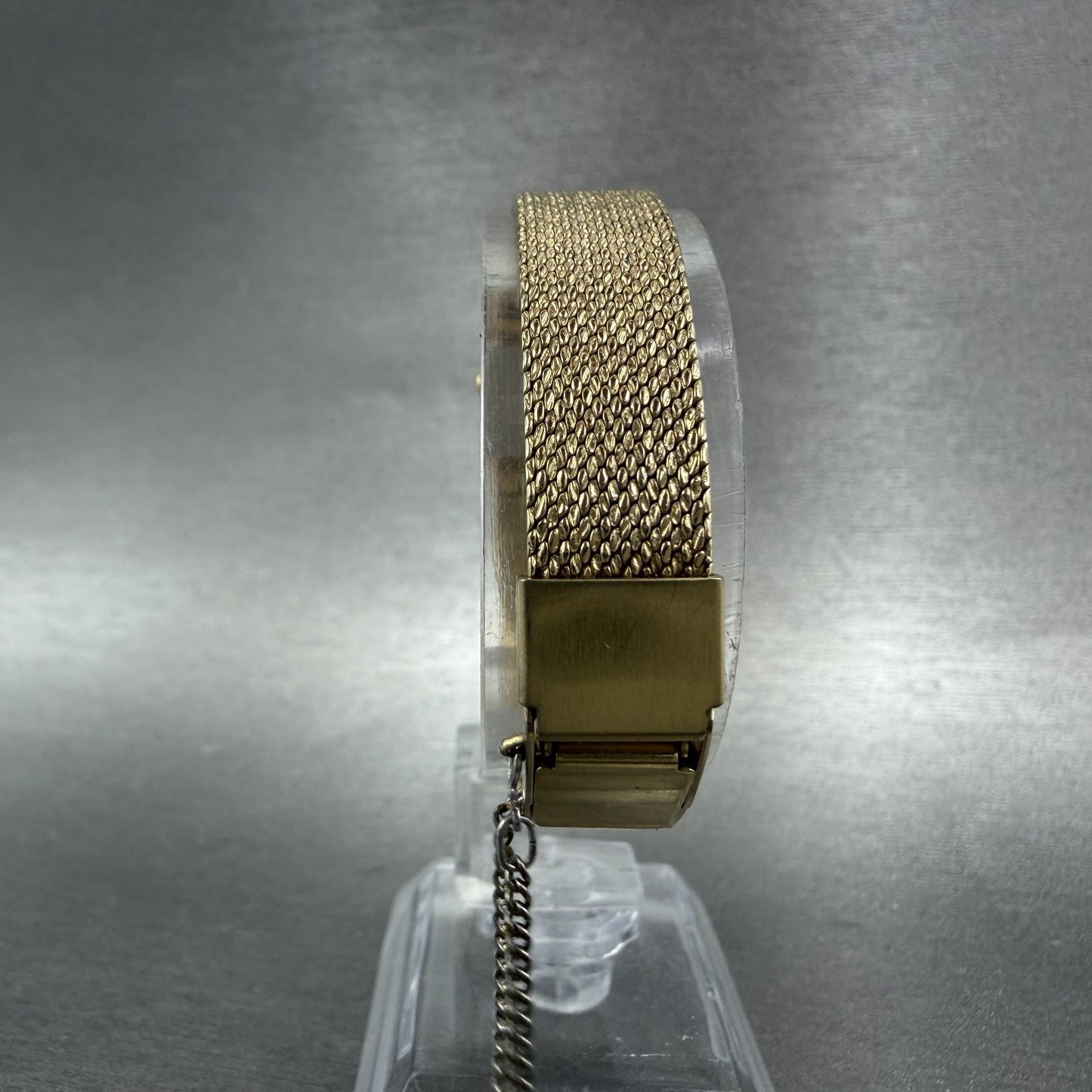 Seiko Tank Watch Women 14mm Gold Dial Gold Tone Rectangle 1F20-5A59 New Battery7