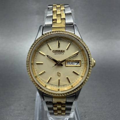 Citizen CQ Watch Women 25mm Champagne Dial Two Tone Daydate 2000201574 New Batt0