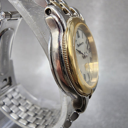 Burberry Watch Women 24mm Silver Dial Two Tone Round 6031G13435 New Battery3