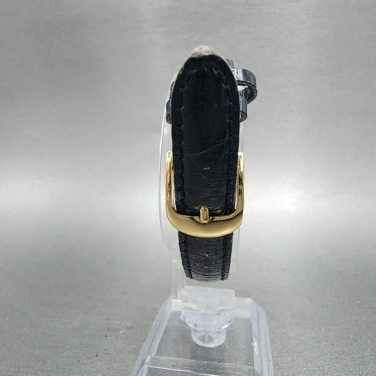 Seiko Tank Watch Women 19mm Black Dial Gold Tone Rectangle 4N005101 New Battery7