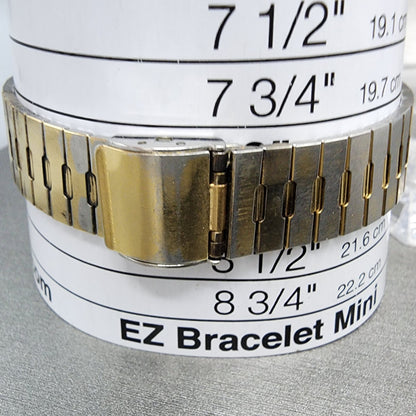 Seiko Tank Watch Men 28mm Gold Dial Gold Tone Octagon 7430-5079 New Battery