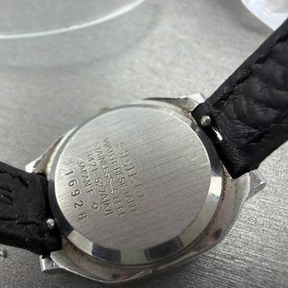 Seiko Watch Women 23mm Champagne Dial Silver Tone Octagon 3421-527A New Battery9