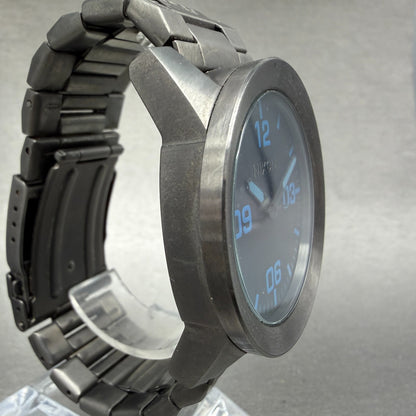 Nixon The Private Watch Men 42mm Black Dial Black Tone Round Bracelet new Batt3