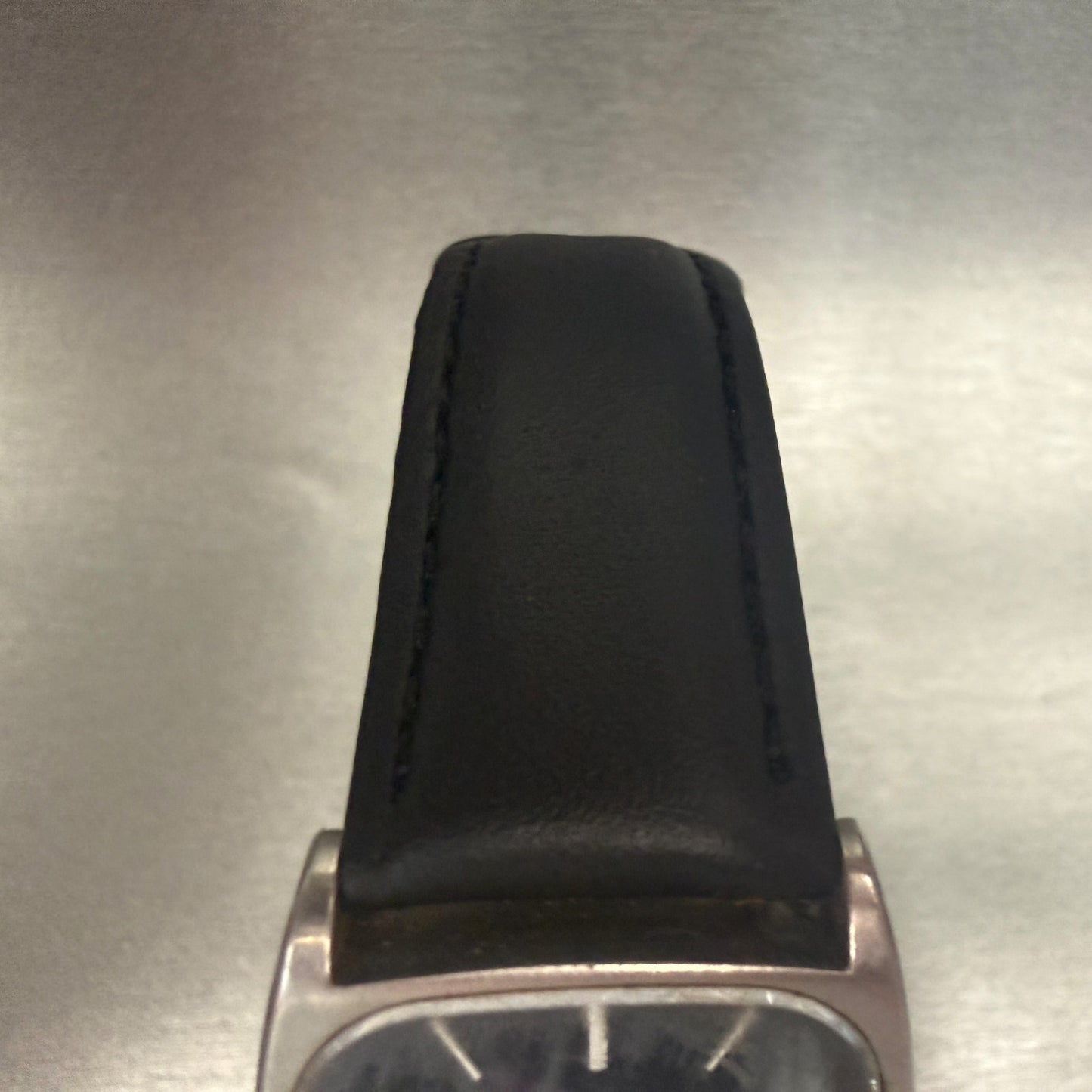 Seiko Watch Men 28mm Black Dial Silver Tone Rectange 7830-5040 New Battery4