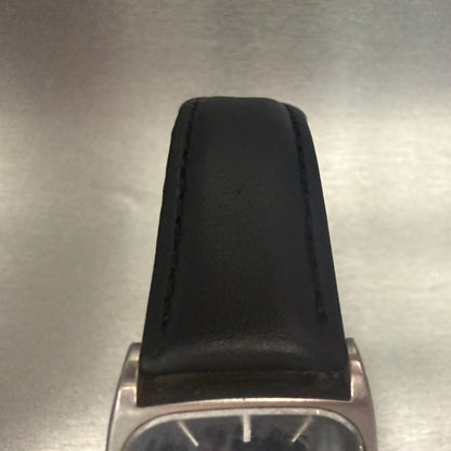 Seiko Watch Men 28mm Black Dial Silver Tone Rectange 7830-5040 New Battery4