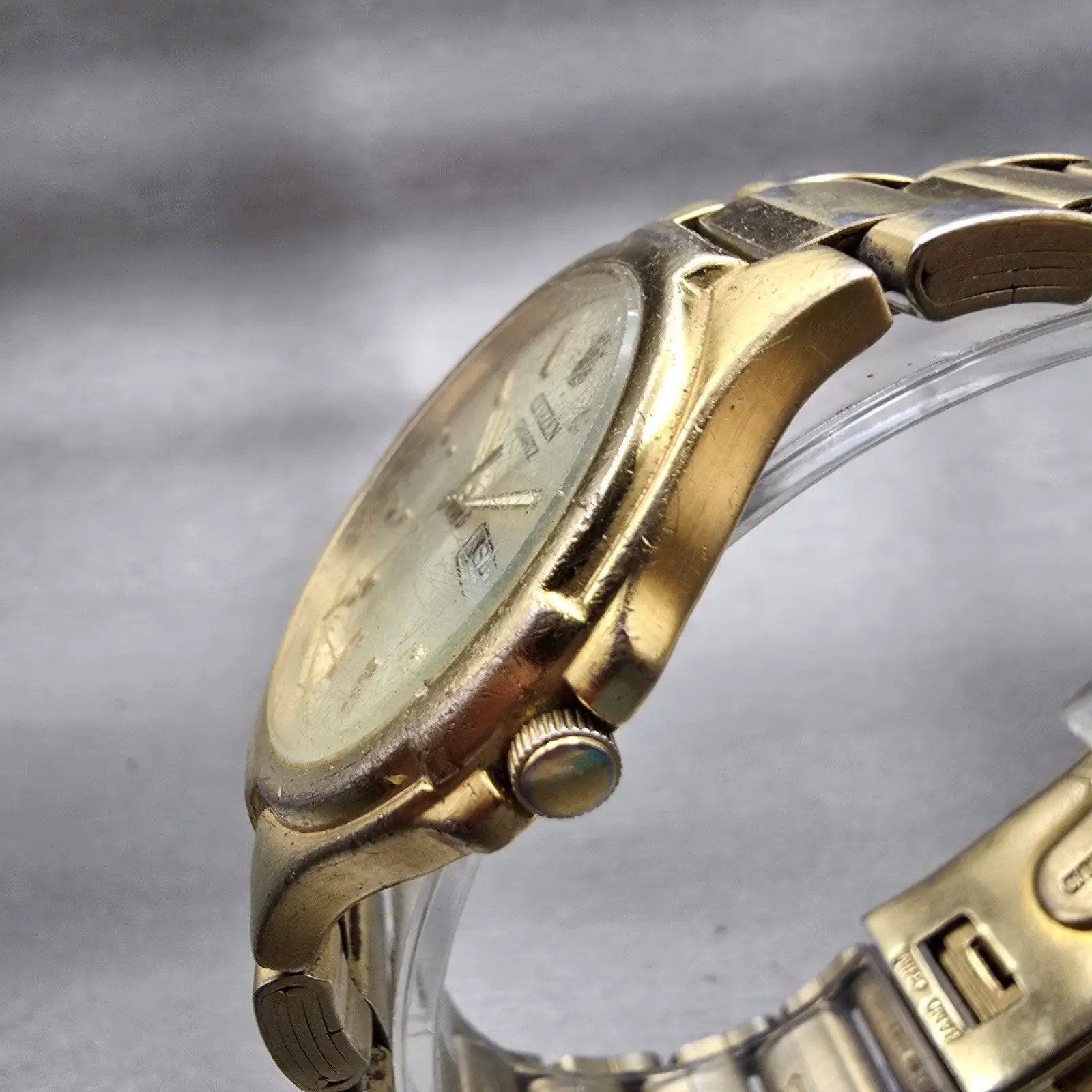 Citizen Watch Men 36mm Champagne Dial Gold Tone Daydate 2500-S99337 New Battery2