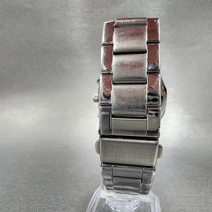 Bulova Caravelle Chronograph Watch Women 37mm MOP Dial Steel Round New Battery