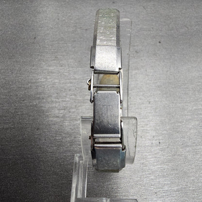 Seiko Watch Women 12mm Silver Dial Silver Tone Rectangle 2E20-5029 New Battery7