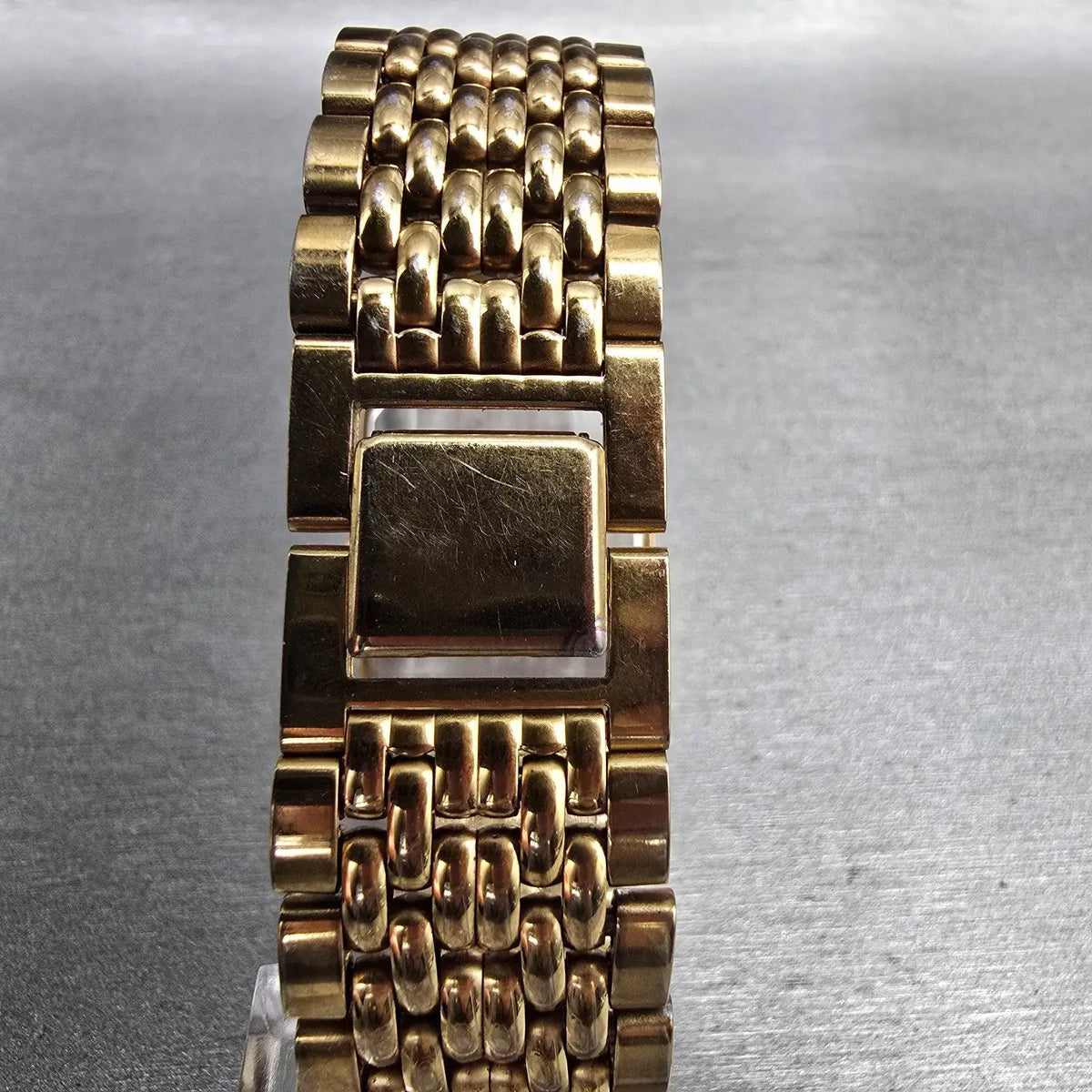 Seiko Tank Watch Men 26mm Black Dial Gold Tone Rectangle V701-5J09 New Battery7