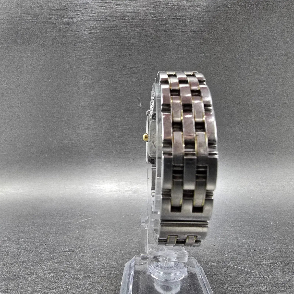 Citizen Eco-Drive Tank Watch Women 18mm White Dial Two Tone B023-S003971 Runs7