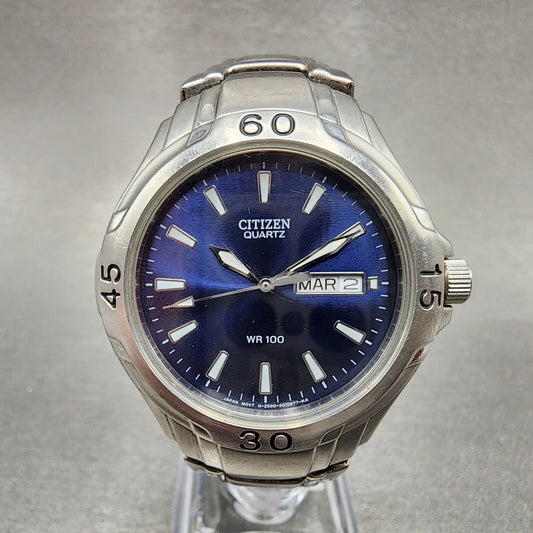 Citizen Dive Watch Men 38mm Blue Dial Steel Daydate Round 2500-S008557 PARTS