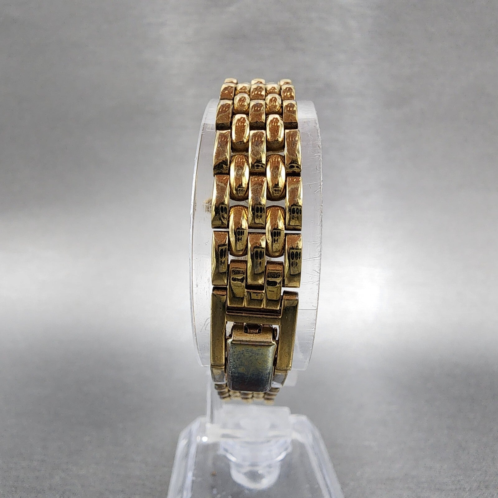 Seiko Watch Women 21mm Black Dial Gold Tone Round 1N000D29 New Battery7