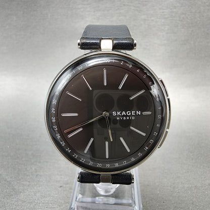 Skagen Signatur Hybrid Watch Women 37mm Gray Dial Silver Tone Round New Battery0