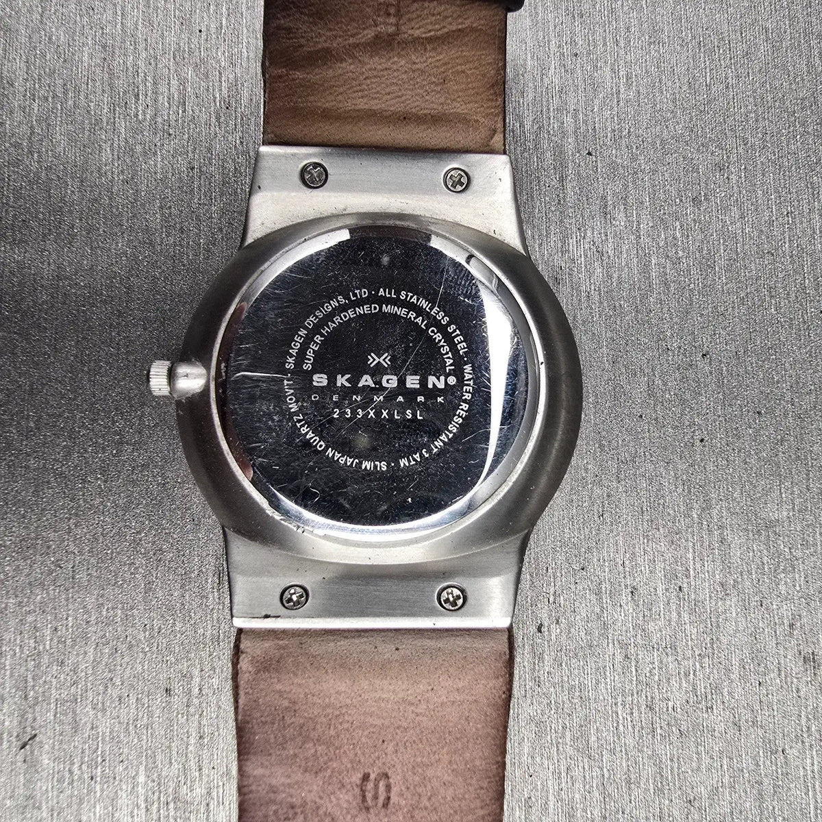 Skagen Grenen Watch Men 42mm Silver Dial Silver Tone Date 233XXLSL New Battery10
