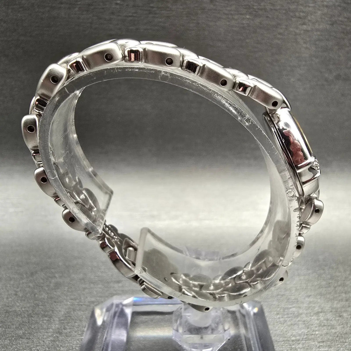 Seiko Exceline Watch Women 19mm MOP Dial Silver Tone Gemmed 1F20-6B60 New Batt8