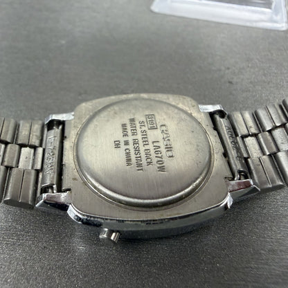 Casio LA670W Watch Women 24mm Digital Silver Tone Rectangle Alarm Chrono New Bat9