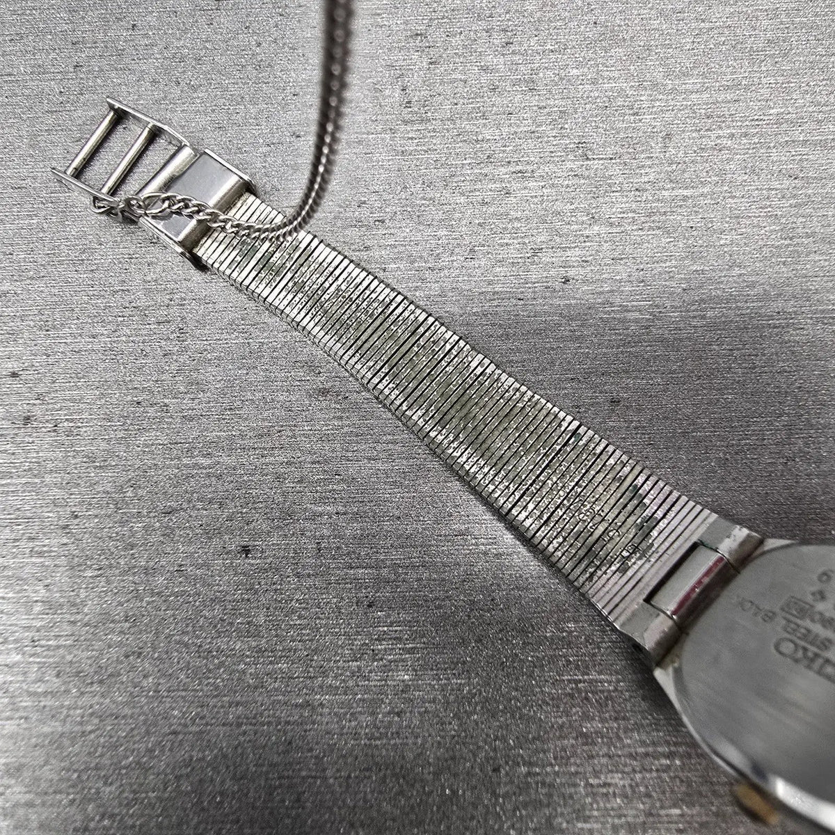 Seiko Watch Women 17mm Silver Dial Two Tone Octagon 7320-5490 New Battery VTG12