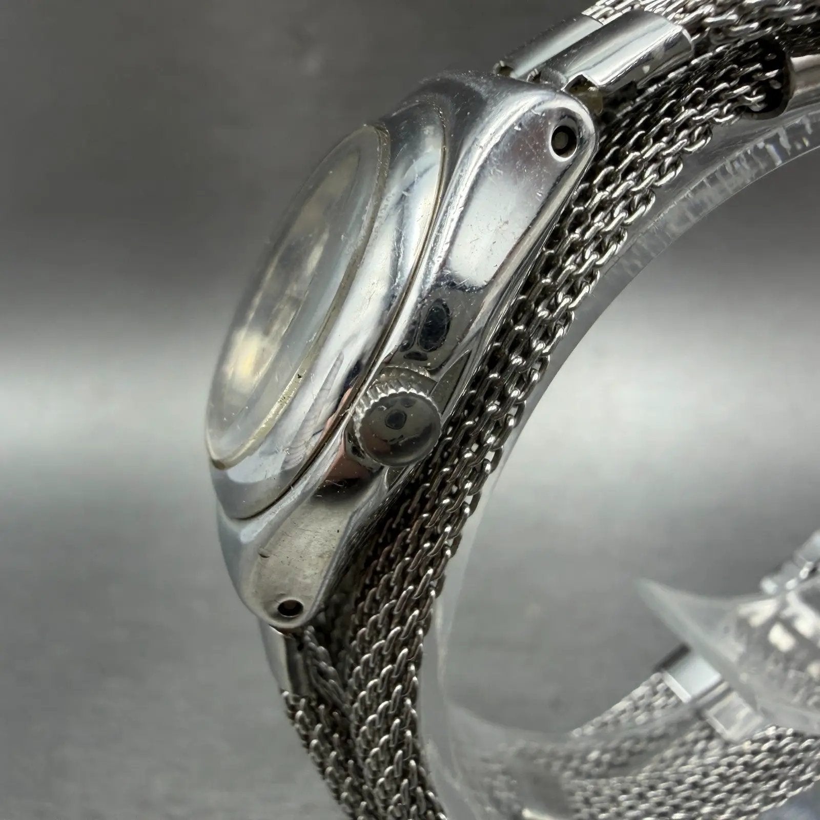 Swatch irony Mignardise Watch Women 25mm Silver Dial Silver Tone Round New Batte2