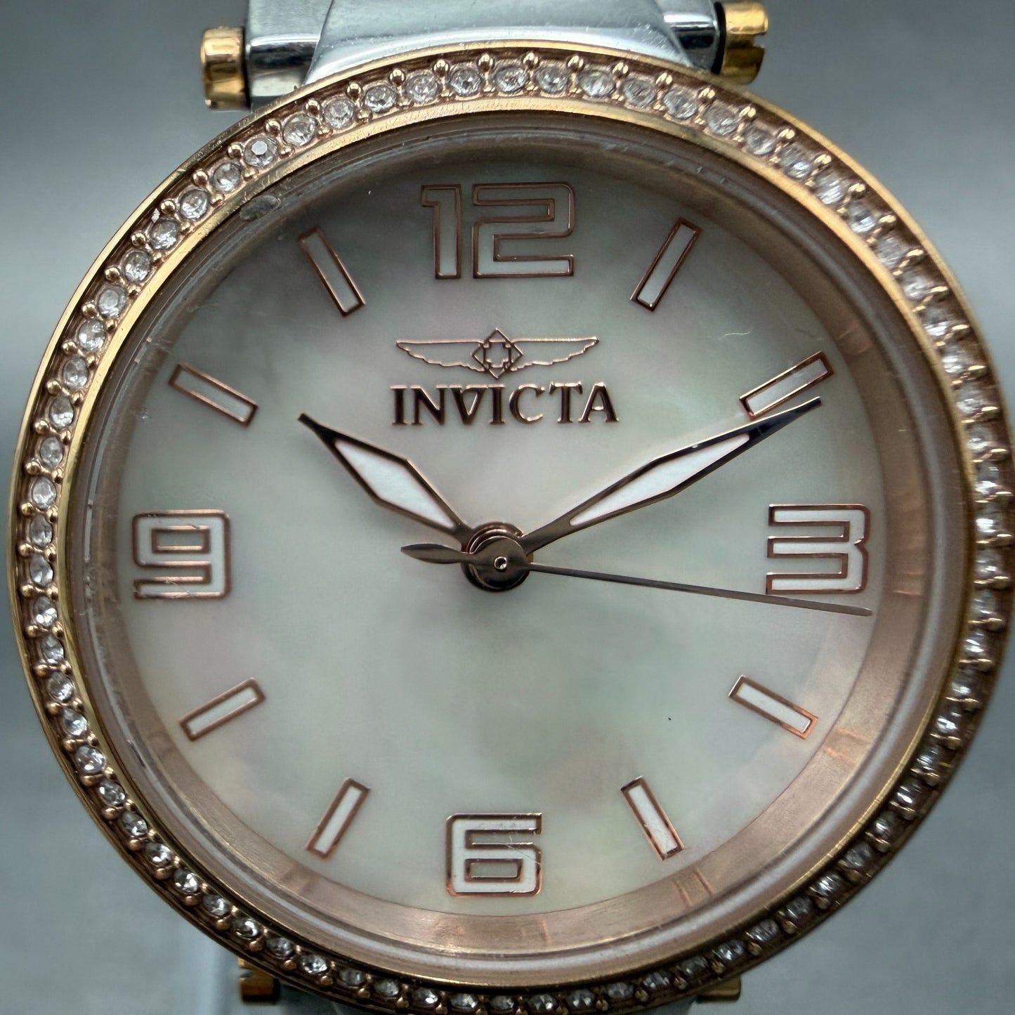 Invicta Bolt Watch Women 30mm MOP Dial Two Tone Round 29142 New Battery1