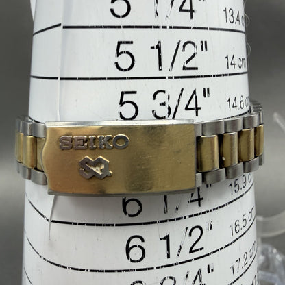 Seiko SQ Watch Women 25mm White Dial Two Tone Daydate 2626-0159 READ New Battery10