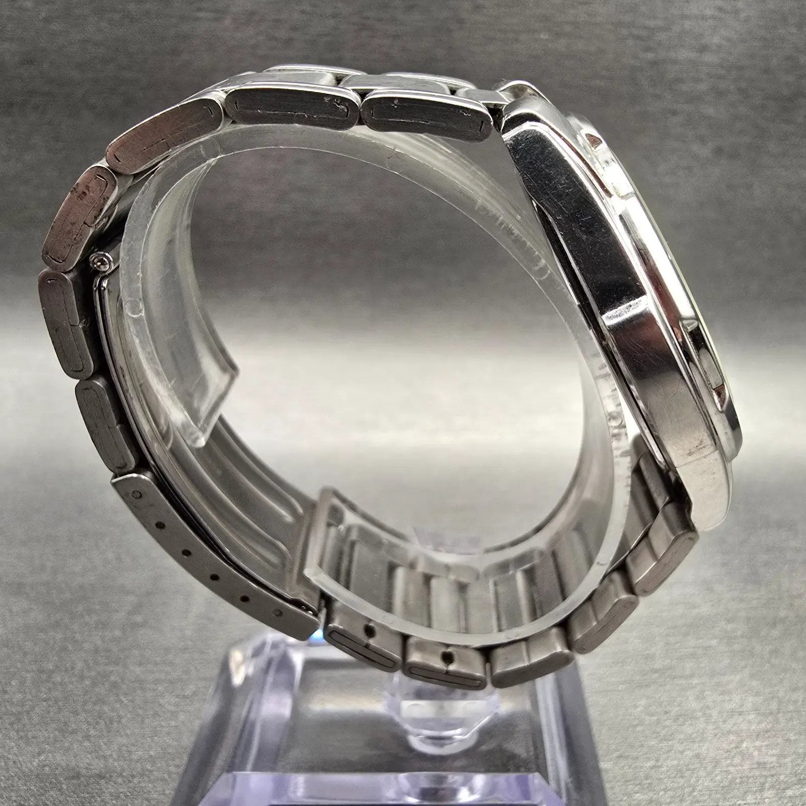 Seiko Alba Watch Men 39mm Blue Dial Silver Tone Date Round V732-0S00 New Battery8