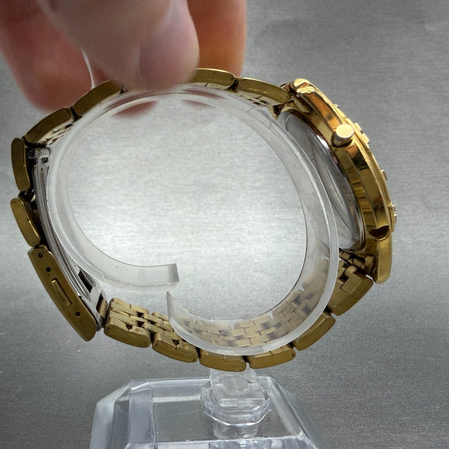 Citizen Analog Digital Watch Men 39mm White Dial Gold Tone C201-S78600 PARTS9
