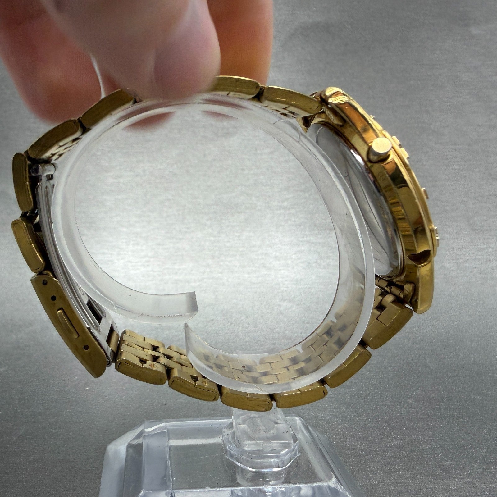Citizen Analog Digital Watch Men 39mm White Dial Gold Tone C201-S78600 PARTS9
