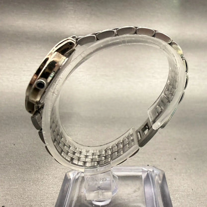 Seiko Watch Women 24mm White Dial Silver Tone Round V701-2D60 New Battery VTG6