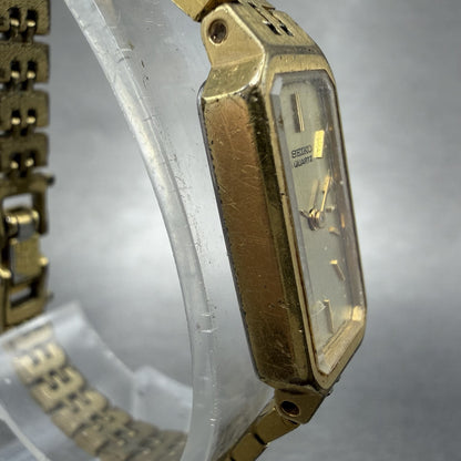 Seiko Watch Women 12mm Champagne Dial Gold Tone 1320-5029 New Battery Vintage3