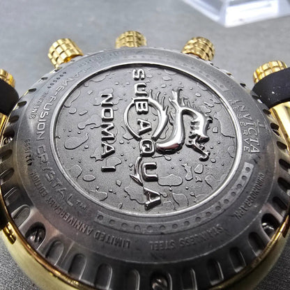 Invicta Subaqua Reserve Chronograph Watch Men 47mm Purple Dial Gold Date New Bat9