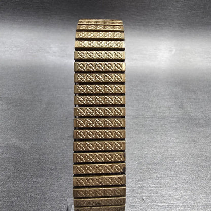 Seiko Watch Men 27mm White Dial Gold Tone Rectangle 5P31-5270 New Battery7