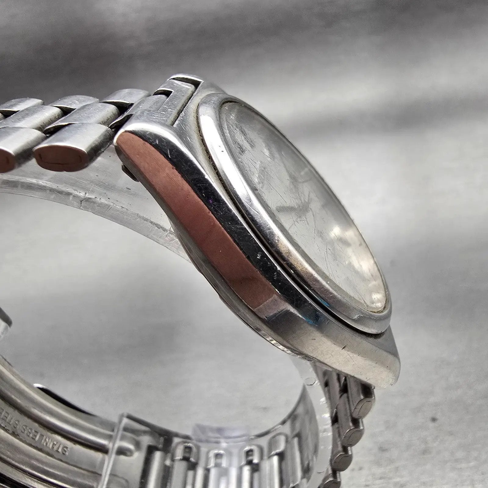 Seiko SilverWave Watch Men 36mm Silver Dial Silver Tone Daydate 8229-8000 NewBat3