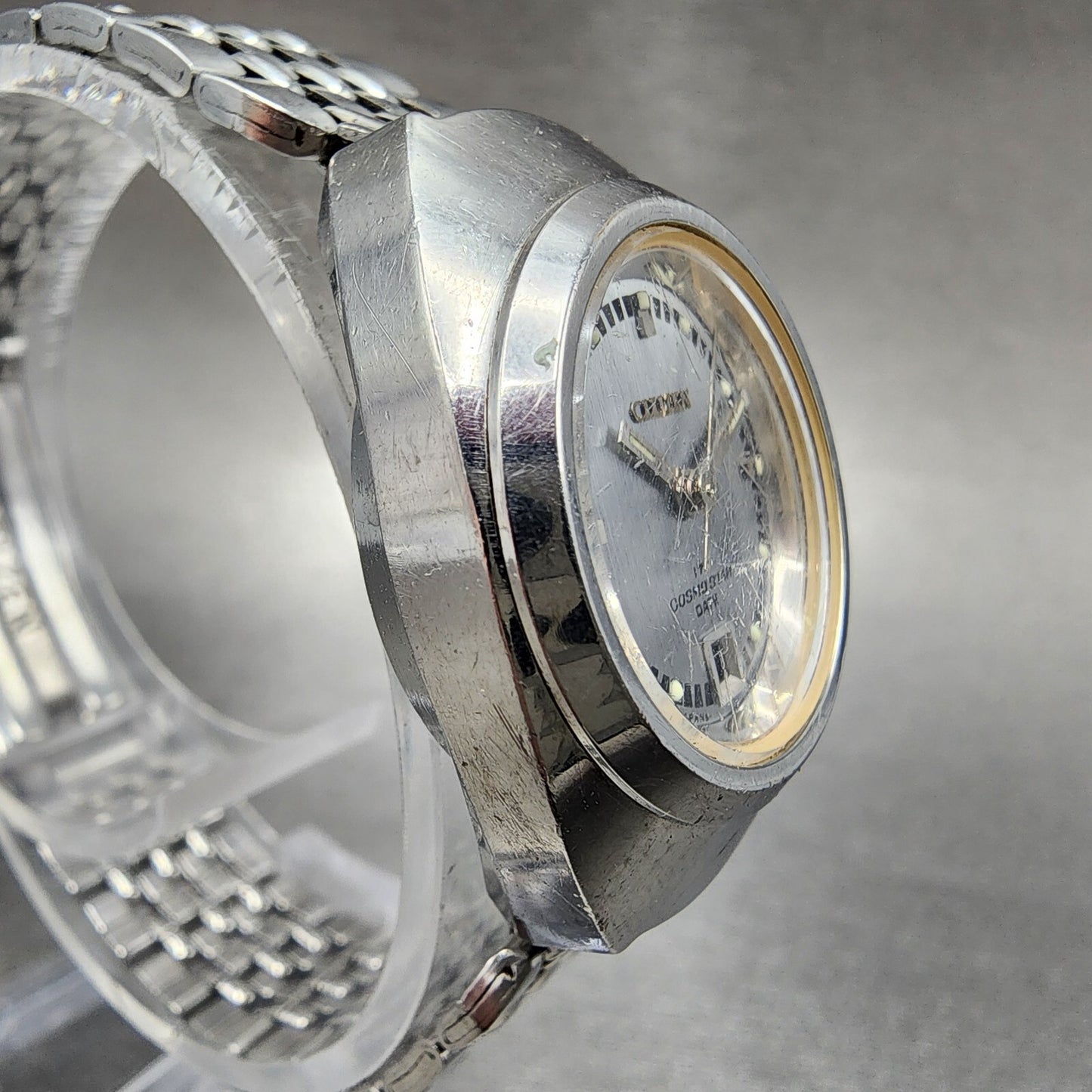 Citizen Cosmostar Watch Women 24mm Gray Dial Silver Tone Date Manual E10633-K