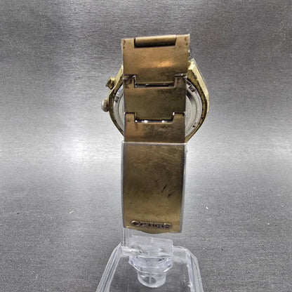 Seiko Bell-Matic Watch Men 39mm Gold Dial Gold Tone Daydate 4006-6049 Runs8