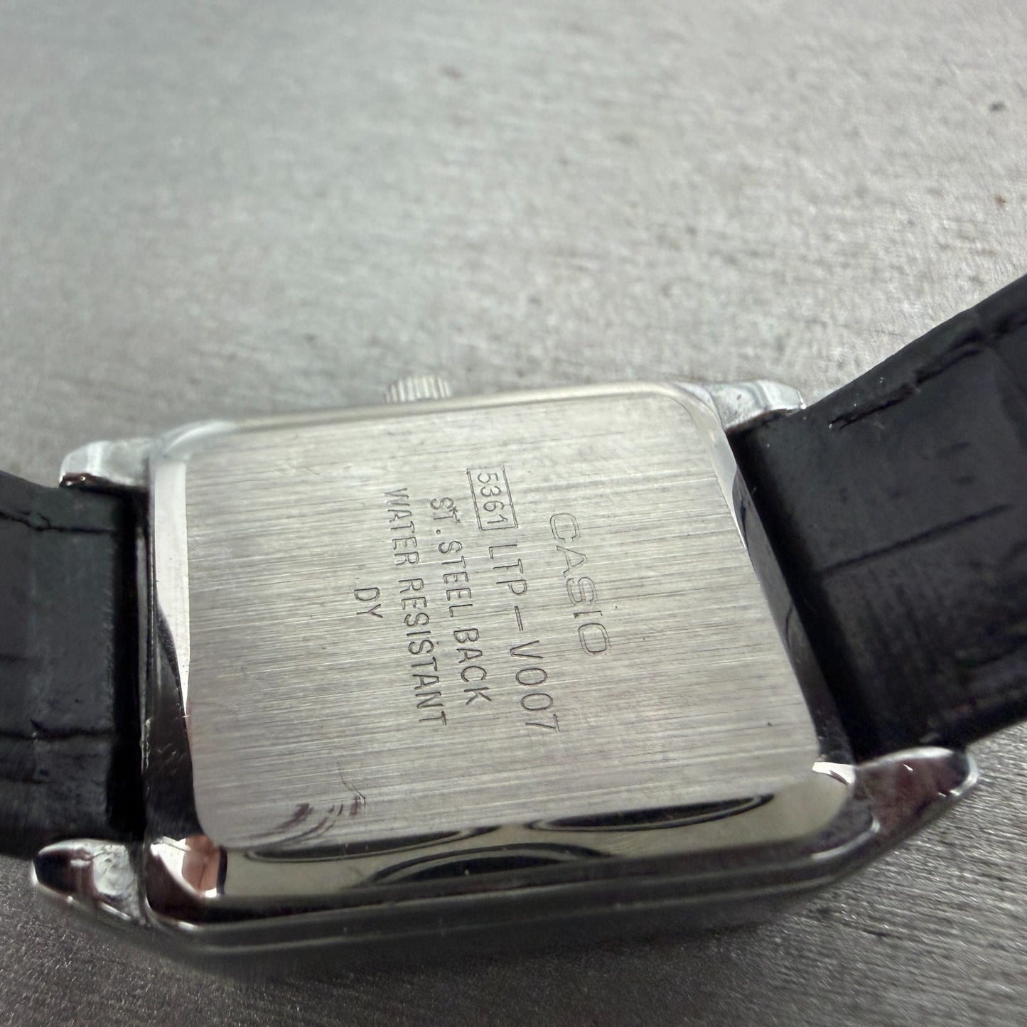 Casio Tank Watch Women 22mm Black Dial Silver Tone Rectangle LTP-V007 NewBatt T39