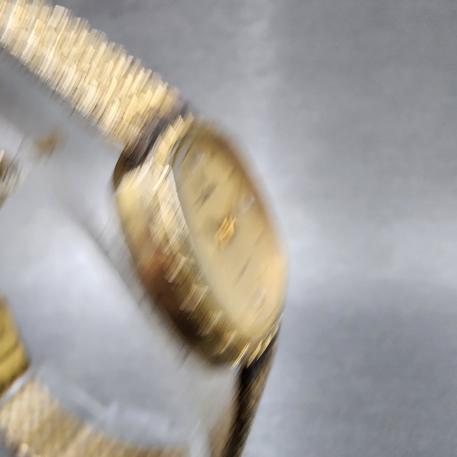 Cyma Watch Women 22mm Gold Dial Gold Tone Rectangle 616 New Battery Vintage3