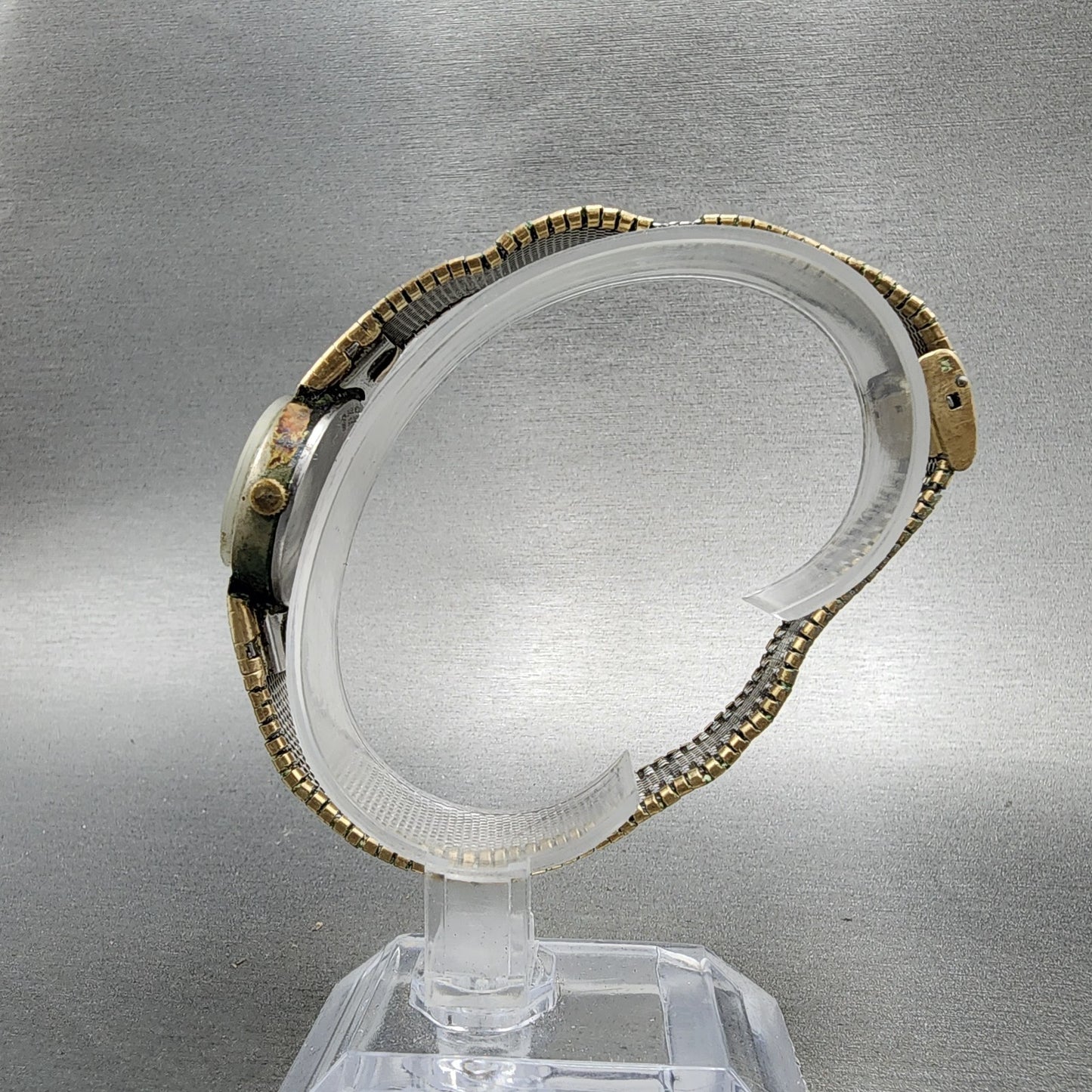 Wittnauer Watch Women 28mm Black Dial Gold Tone Oval Manual Wind Runs VTG6