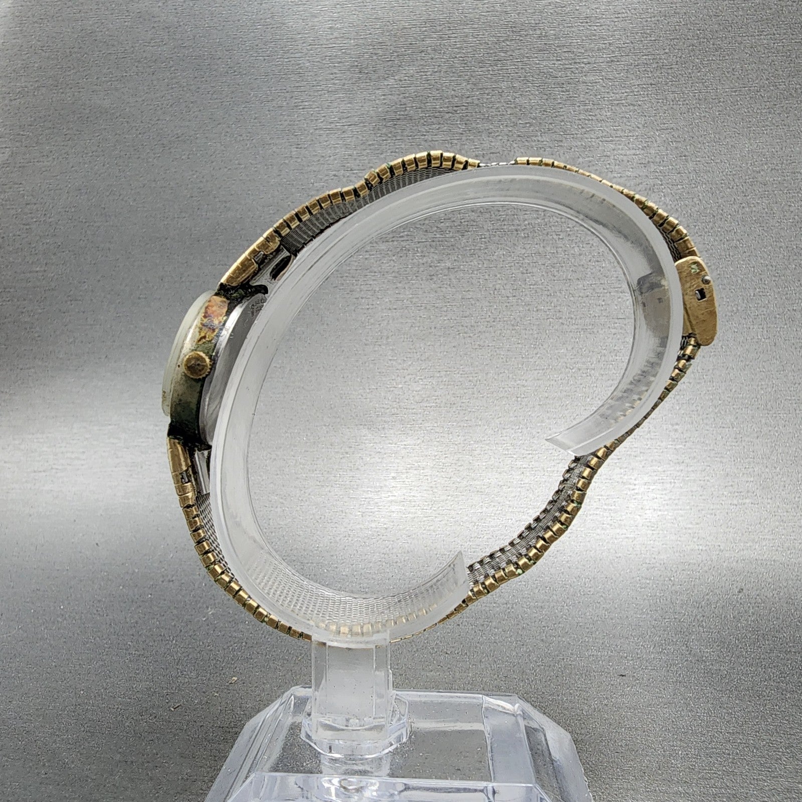 Wittnauer Watch Women 28mm Black Dial Gold Tone Oval Manual Wind Runs VTG6