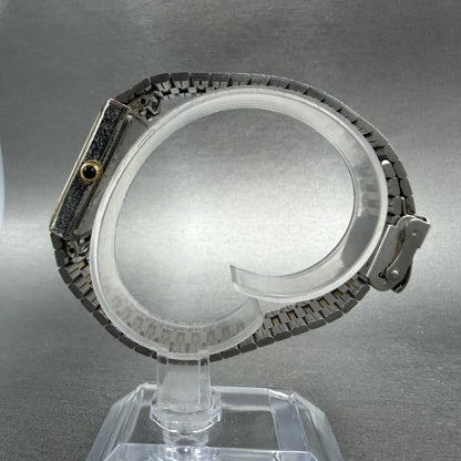 Citizen CQ Tank Watch Men 23mm Champagne Dial Two Tone Rectangle New battery6