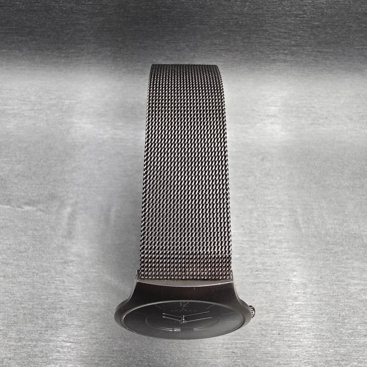 Skagen Watch Men 34mm Black Dial Titanium Round Mesh Band 233LTTM New Battery4