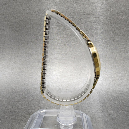 Seiko Watch Women 16mm Champagne Dial Gold Tone Octagon 2c205760 New Battery8