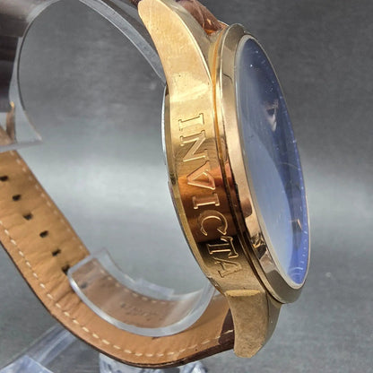 Invicta Watch Men 45mm Blue Dial Rose Gold Tone Daydate 12246 New Battery3