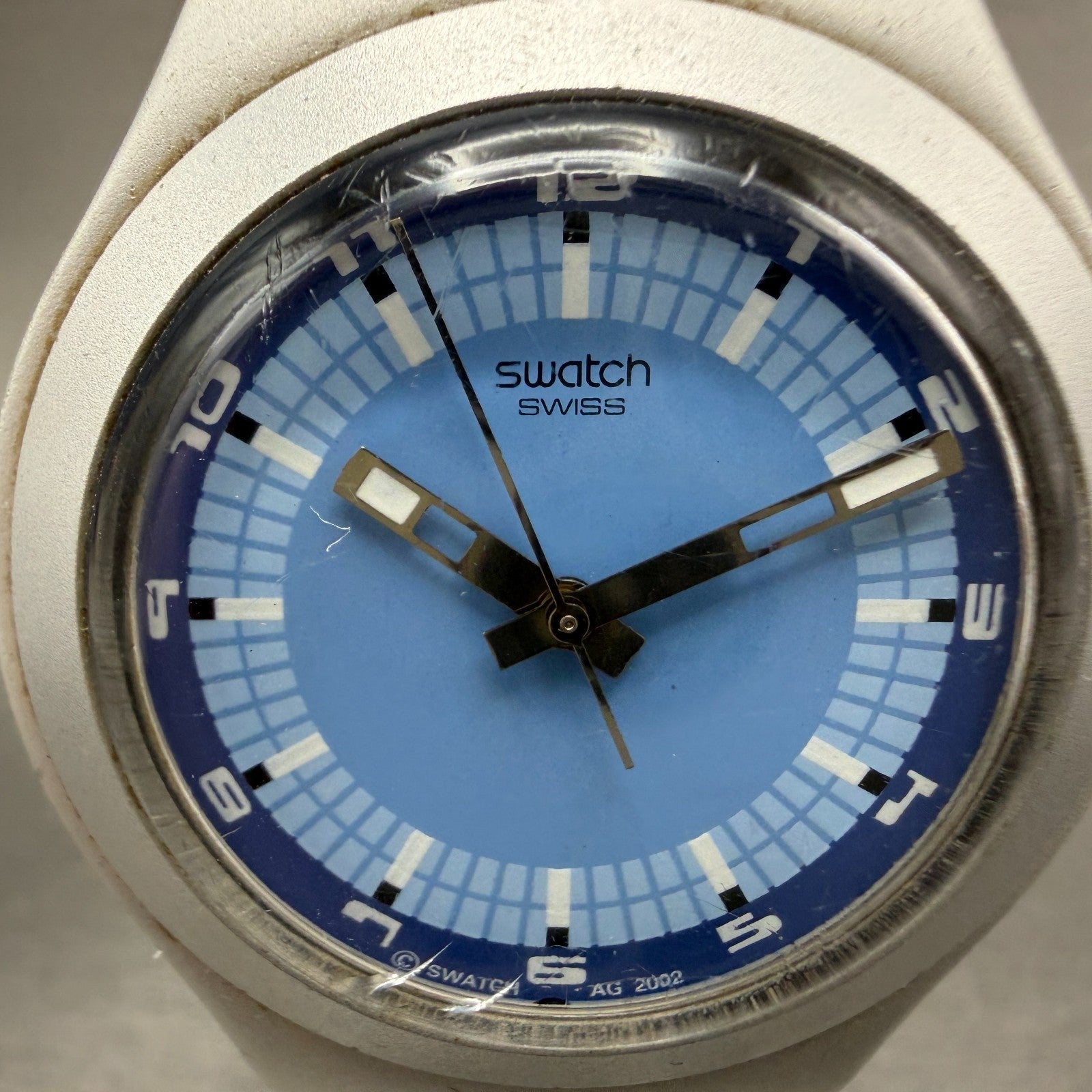 Swatch irony Beam in The Night Watch Unisex 37mm Blue Dial Silver READ!!! NewBat1