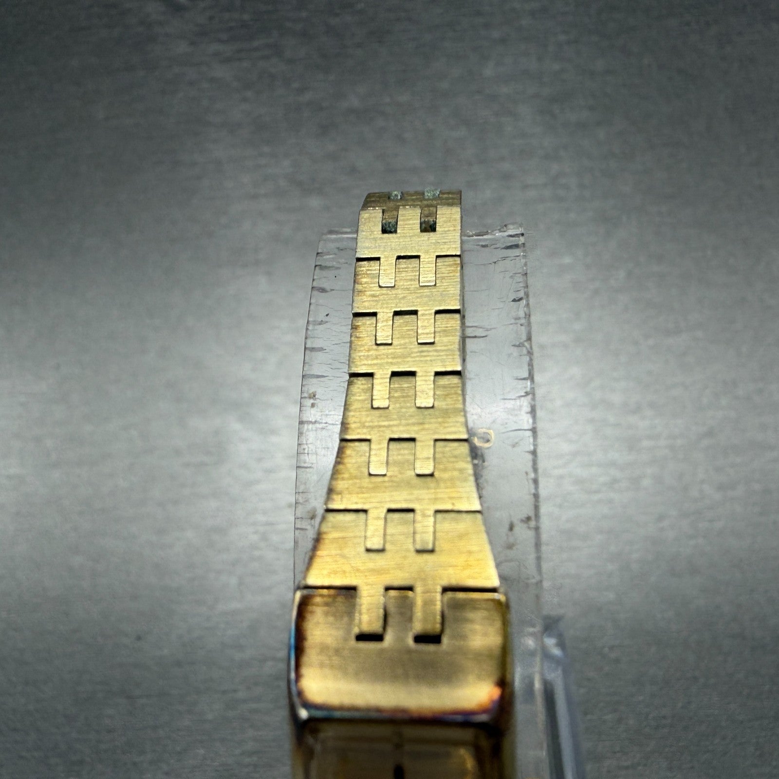 Seiko Tank Watch Women 12mm Champagne Dial Gold Tone Rectangle Manual Wind Runs54