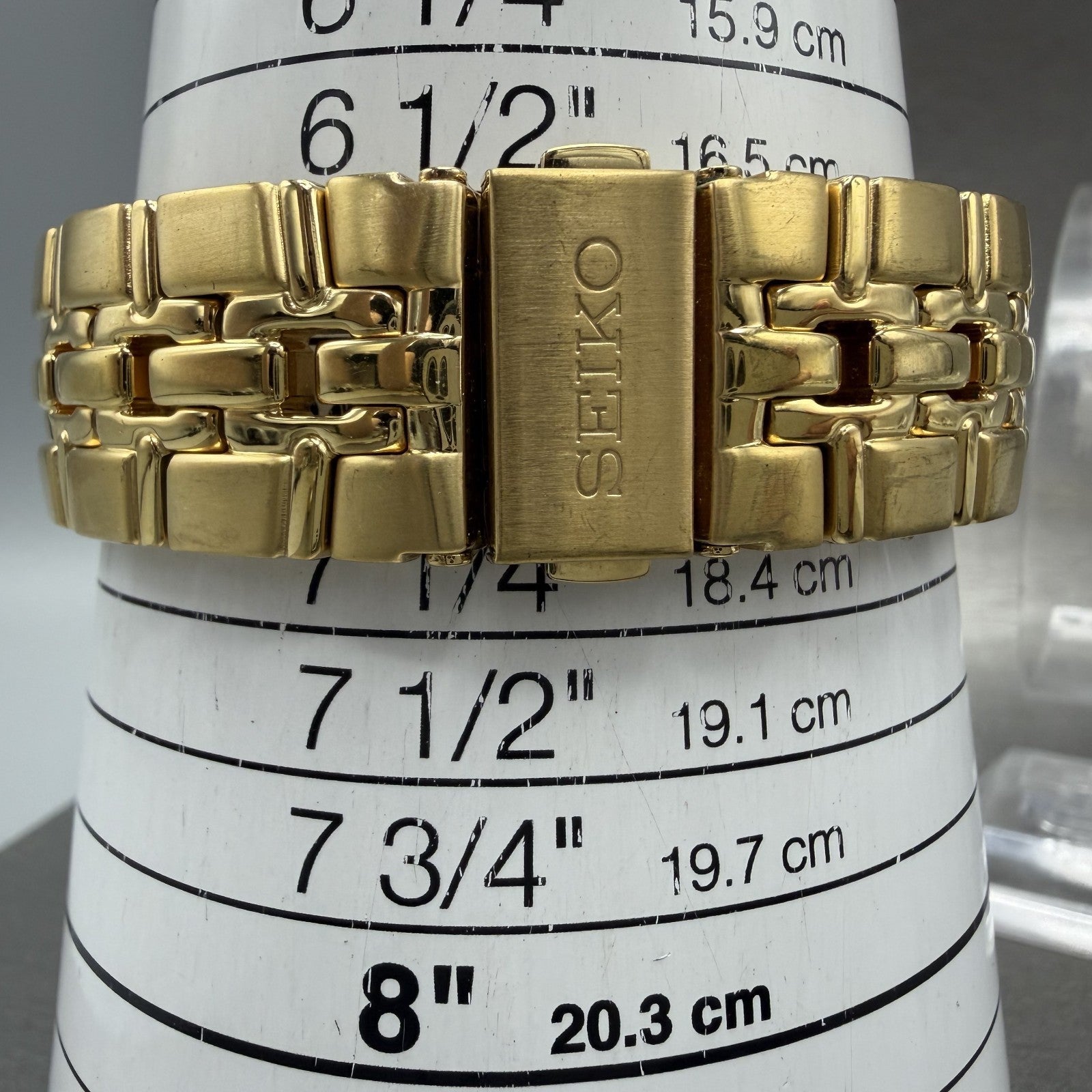 Seiko Watch Men 37mm White Dial Gold Tone Date Round 7N420BD0 New Battery10