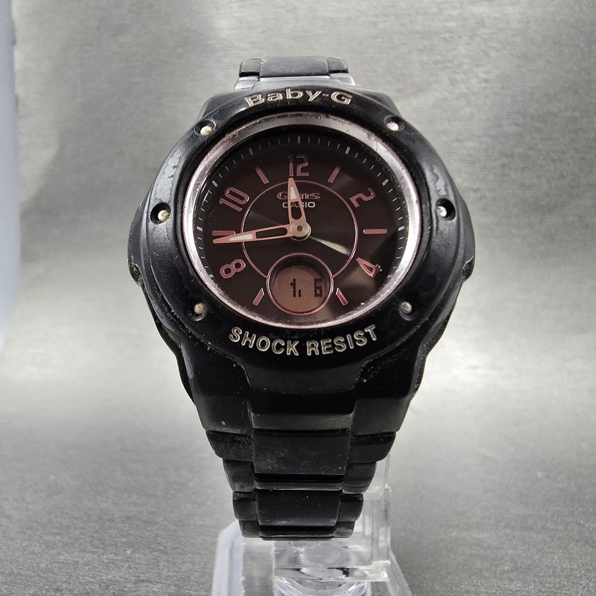 Casio Baby-G MSG-3110 Watch Women 40mm Black Solar Alarm Chronograph Works5