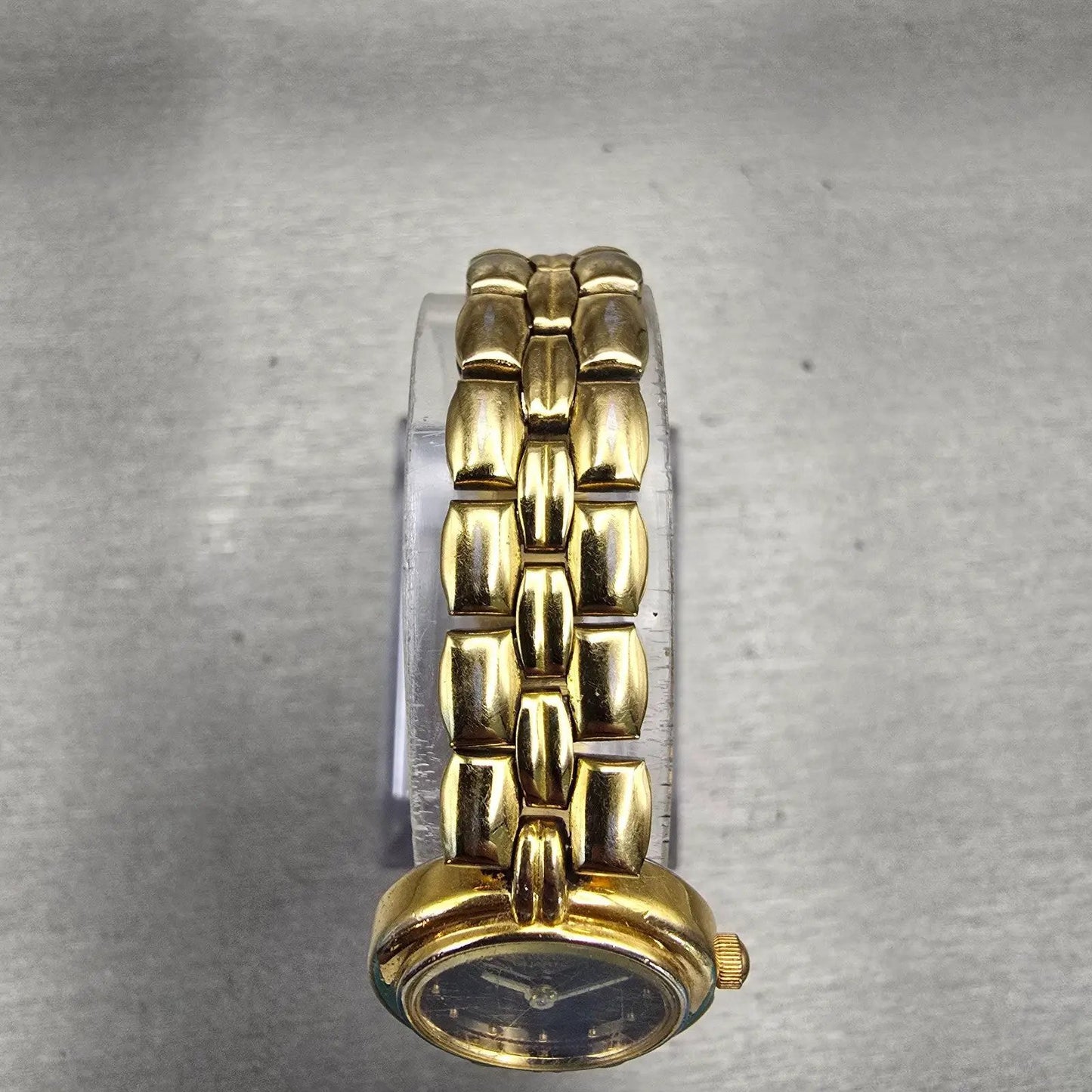Citizen Watch Women 20mm Black Dial Gold Tone Round 3220-S38192 New Battery VTG4